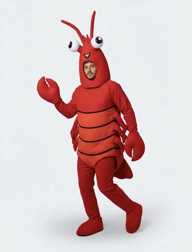 Red inflatable lobster - red,