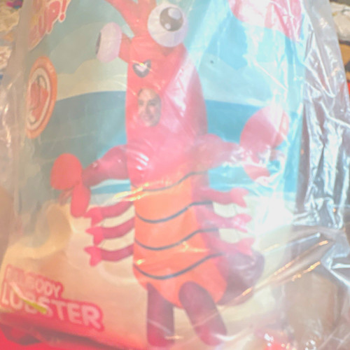 Red inflatable lobster costume - red,